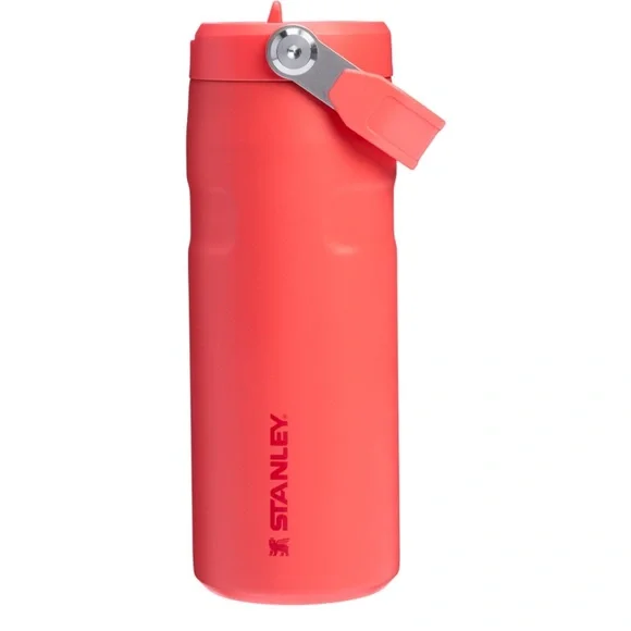 NWT Stanley The IceFlow™ Bottle with Flip Straw Lid | 16 OZ - Hot Coral - Picture 7 of 7